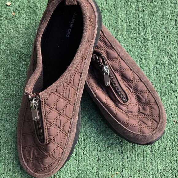 LANDS' END Women's All Weather Quilted Zip Slip-On/Espresso/NWOT/SIZE 11D - Picture 2 of 13